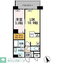 市川市南八幡4丁目マンション 1LDKの間取図画像