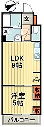 リブリ・ニソル 1LDKの間取図画像