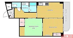えびすハイツ2 2LDKの間取図画像