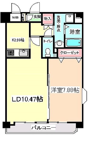 プライム柏 401｜千葉県柏市あけぼの3丁目(賃貸マンション1LDK・4階・47.22㎡)の写真 その2