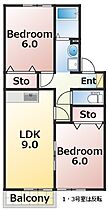 千葉県野田市尾崎（賃貸アパート2LDK・2階・50.10㎡） その2