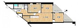 エバーグリーン淀川2号館 2SLDKの間取図画像