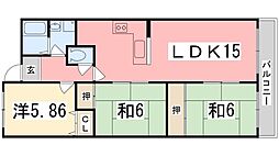 メゾンセルベィル 3LDKの間取図画像
