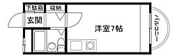 カルム白鷺 ワンルームの間取図画像