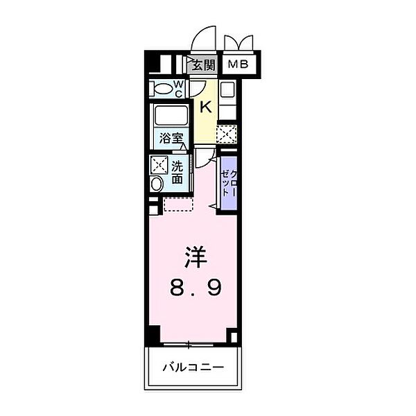 兵庫県姫路市市之郷(賃貸マンション1K・5階・30.98㎡)の写真 その2