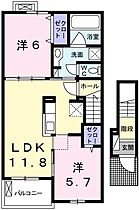 兵庫県姫路市北平野１丁目（賃貸アパート2LDK・2階・56.68㎡） その2