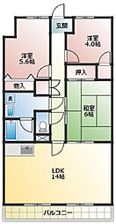 アヴニール愛野 3LDKの間取図画像
