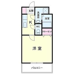 マンションアルティア 1Kの間取図画像