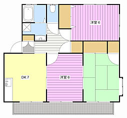 ラ・ファミーユ1 3DKの間取図画像