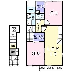 KantaRoop 2LDKの間取図画像