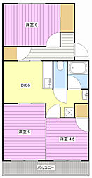 マンション藤田 3DKの間取図画像