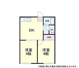 フォーブルパーク 2DKの間取図画像