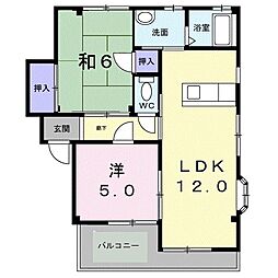 Urara1 2LDKの間取図画像