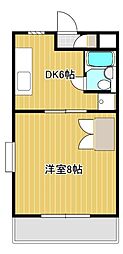 ベストライフ八洲 1DKの間取図画像