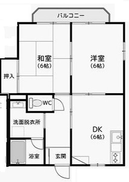 ルーエンハイム 102｜静岡県掛川市緑ケ丘２丁目(賃貸アパート2DK・1階・40.68㎡)の写真 その2