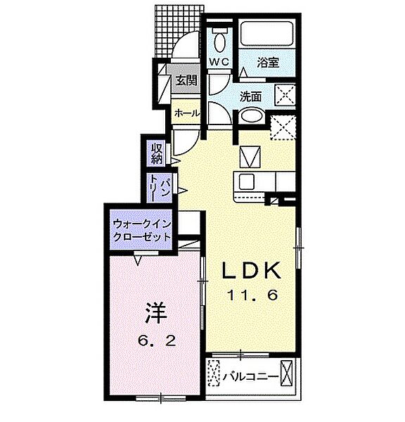 オリーブタウンＡ 101｜静岡県袋井市川井(賃貸アパート1LDK・1階・44.49㎡)の写真 その2