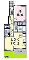 Ｋ’ｓ　Ｃｅｎｔｒａｌ　II 101 ｜ 静岡県掛川市中央２丁目（賃貸アパート1LDK・1階・43.10㎡） その2