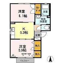 パストラル春岡　A棟 101 ｜ 静岡県袋井市春岡（賃貸アパート2K・1階・42.84㎡） その2