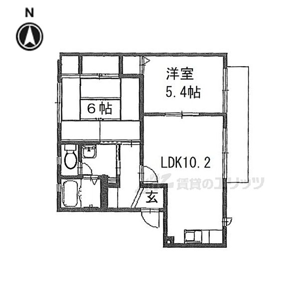 アガーペ御陵前ＡＢＣＤ A101｜奈良県橿原市城殿町(賃貸アパート2LDK・1階・50.07㎡)の写真 その2