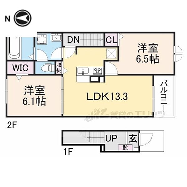 ヴィラ・シャルマン 201｜奈良県橿原市石川町(賃貸アパート2LDK・2階・59.58㎡)の写真 その2