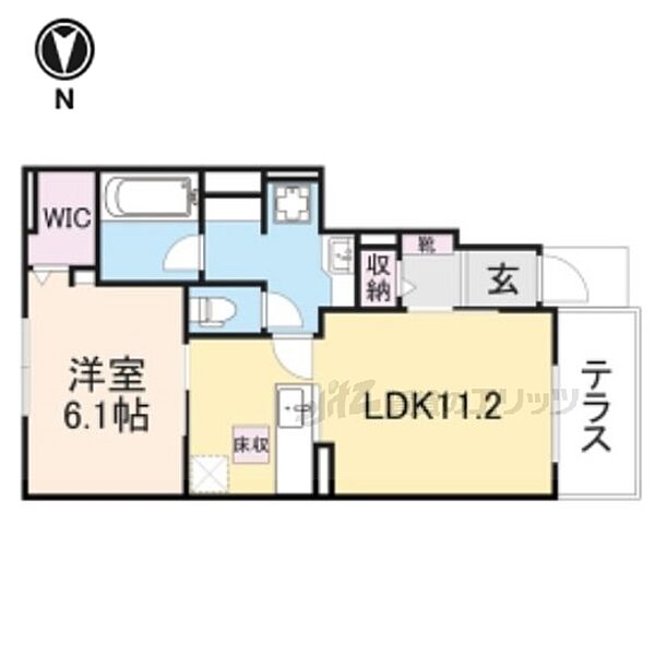 奈良県大和高田市大字有井(賃貸アパート1LDK・1階・44.18㎡)の写真 その2