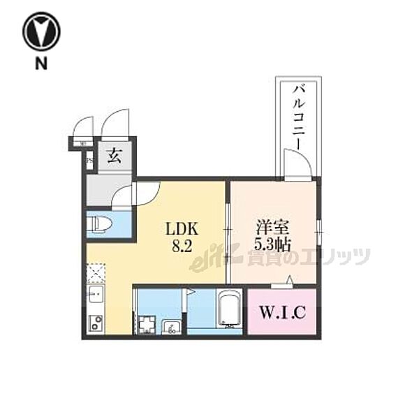 シャルム　ド　グレイス 205｜大阪府枚方市長尾元町２丁目(賃貸アパート1LDK・2階・34.70㎡)の写真 その2