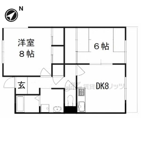 フォレスト神宮前 501｜奈良県橿原市久米町(賃貸マンション2LDK・5階・58.00㎡)の写真 その2