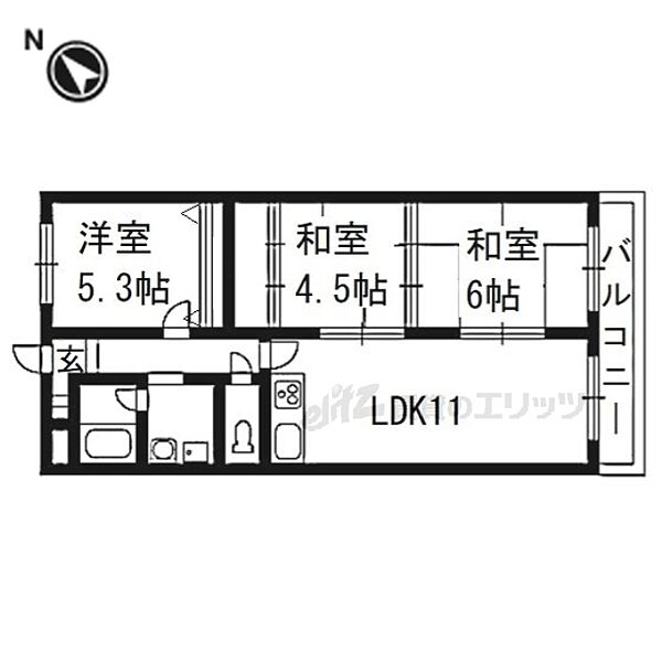 大阪府枚方市新町１丁目(賃貸マンション3LDK・3階・61.05㎡)の写真 その2