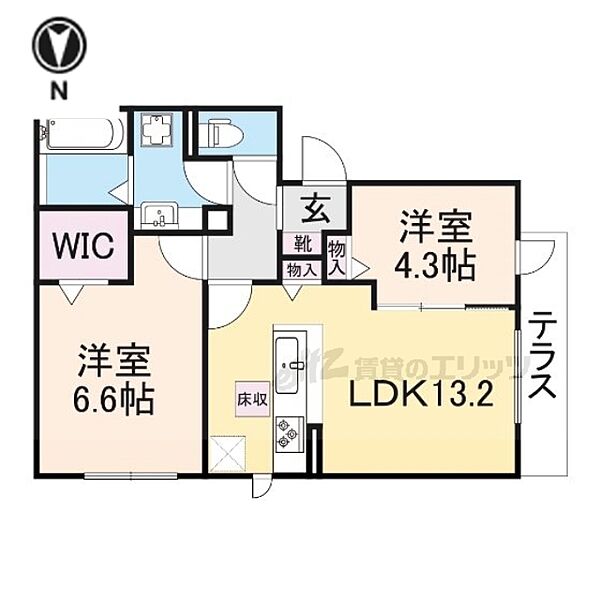 大阪府枚方市出口３丁目(賃貸アパート2LDK・1階・56.71㎡)の写真 その2