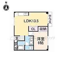 大阪府枚方市山之上３丁目（賃貸アパート1LDK・1階・44.64㎡） その2