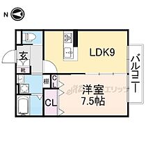 大阪府枚方市香里園桜木町（賃貸アパート1LDK・1階・40.92㎡） その2