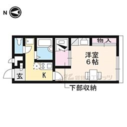 レオパレス伏見I 1階1Kの間取り
