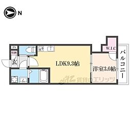 JR関西本線 郡山駅 徒歩11分の賃貸アパート 3階1LDKの間取り