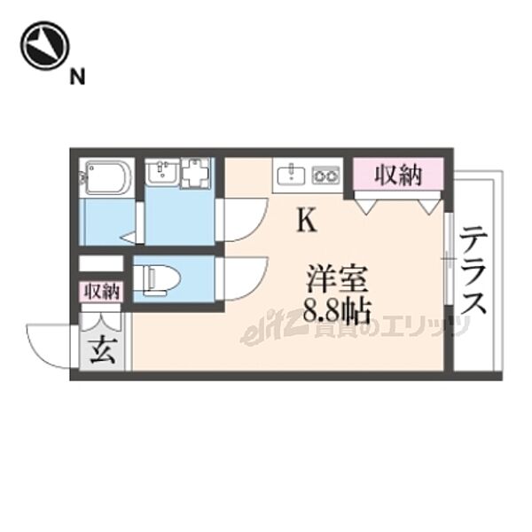 大阪府枚方市中宮東之町(賃貸アパート1R・1階・22.75㎡)の写真 その2