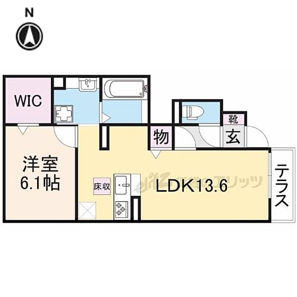 奈良県奈良市中山町(賃貸アパート1LDK・1階・47.92㎡)の写真 その2