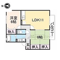 奈良県奈良市学園中５丁目（賃貸アパート2LDK・2階・55.16㎡） その2