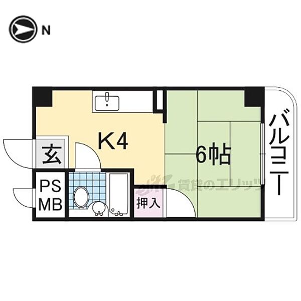 ヤブナカマンション 210｜奈良県橿原市東坊城町(賃貸マンション1K・2階・21.00㎡)の写真 その2