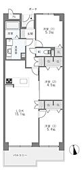 藤和千里ハイタウン 2SLDKの間取図画像