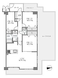 ヴィルヌーブ東三国 3LDKの間取図画像