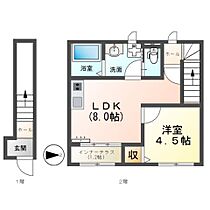 エルミタージュII  ｜ 千葉県柏市若柴（賃貸アパート1LDK・2階・34.71㎡） その2