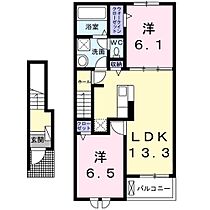 プラーンドルXII 203 ｜ 千葉県印西市鹿黒541-1（賃貸アパート2LDK・2階・59.58㎡） その2