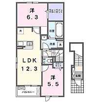 プラーンドルXVII 201 ｜ 千葉県印西市鹿黒541-1（賃貸アパート2LDK・2階・59.74㎡） その2