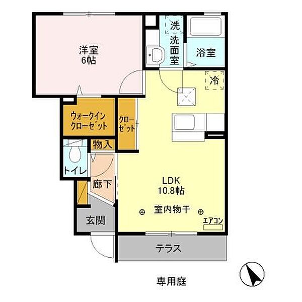 カーサフォレストC 103｜茨城県結城市大字結城(賃貸アパート1LDK・1階・41.74㎡)の写真 その2