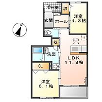 ルプラ　C  ｜ 茨城県龍ケ崎市長山６丁目（賃貸アパート2LDK・1階・53.09㎡） その2