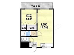 ロイヤルハイツ橿原2 1LDKの間取図画像