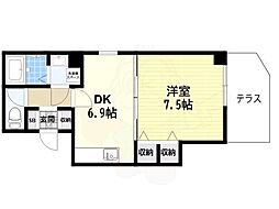 エスポワール 1DKの間取図画像