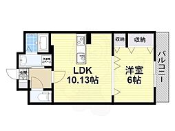 アンリーヴ 1LDKの間取図画像