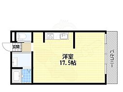 シティ赤阪 ワンルームの間取図画像
