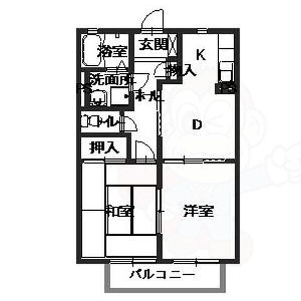 サニーコーポ八木 ｜奈良県橿原市北八木町２丁目(賃貸アパート2DK・2階・44.33㎡)の写真 その2