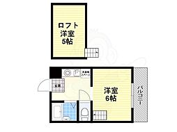 ササタケ 1Kの間取図画像